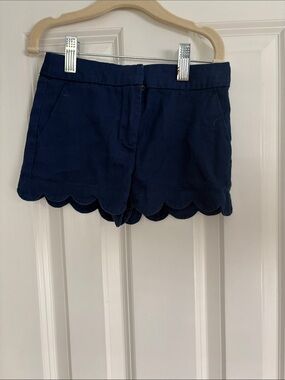 Crewcuts Navy Scallop Hem Girls Shorts